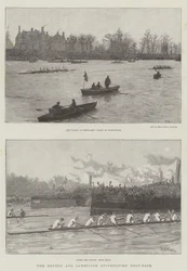 Das Bootsrennen der Universitäten Oxford und Cambridge